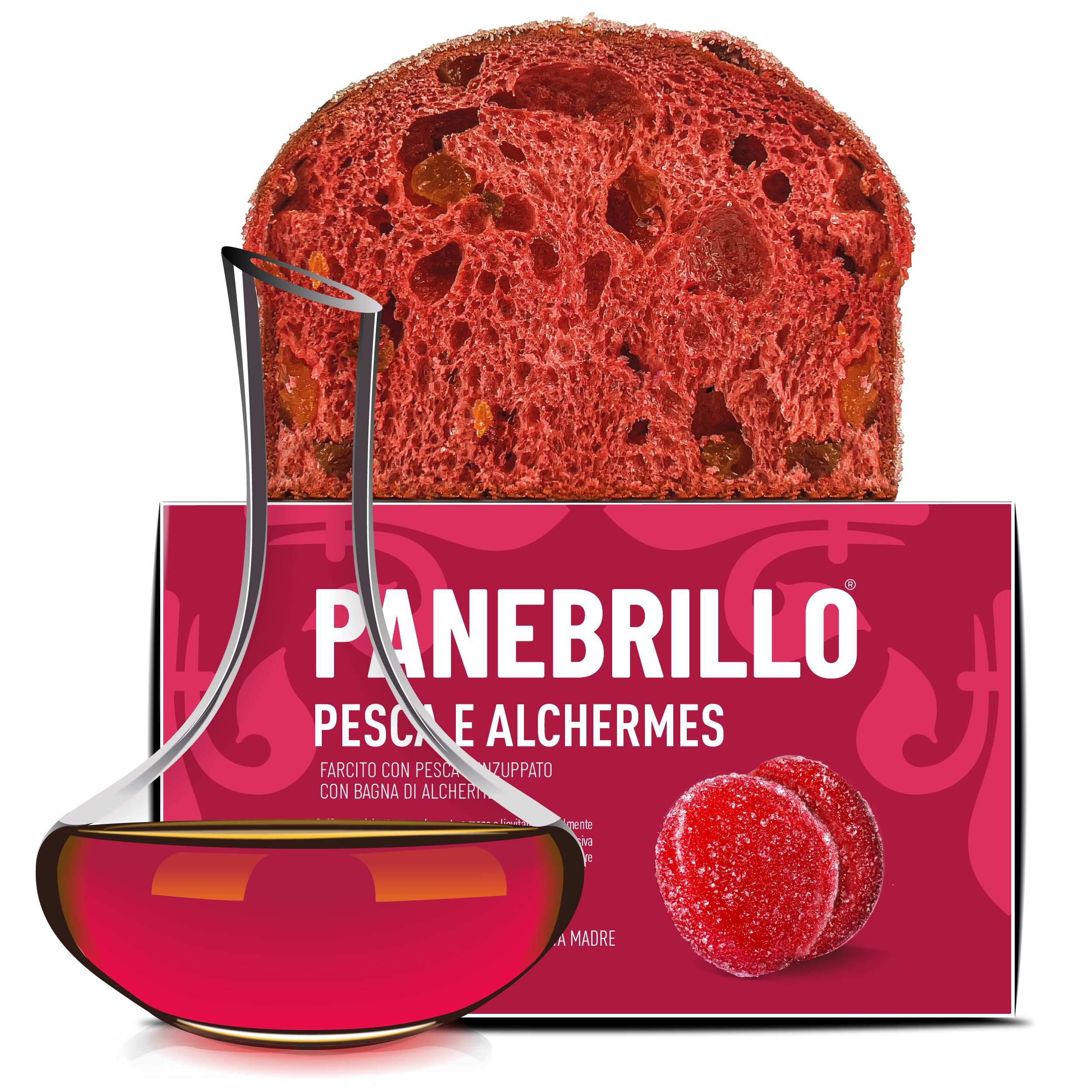 Panbrillo pesca e alchermes